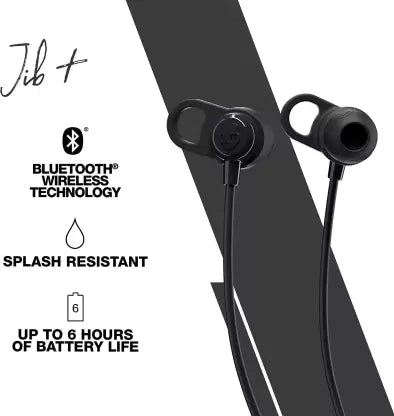 (Open Box) Skullcandy Jib Plus Wireless Bluetooth Headset (Black, In the Ear)