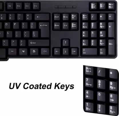 (Open Box) ZEBRONICS Zeb-Judwaa 750 Combo Wired USB Desktop Keyboard (Black)