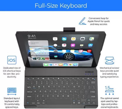 (Open Box) Typecase KB16S-102BLK-B-N0 Bluetooth Tablet Keyboard (Black)