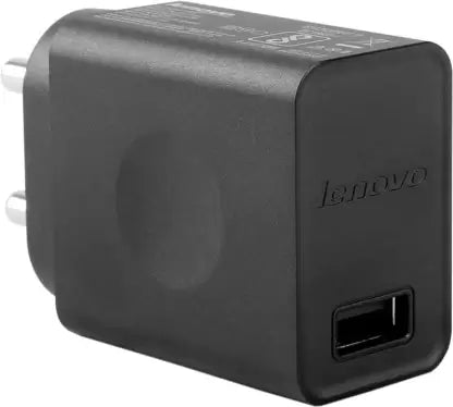 (open box) Lenovo 2 A Mobile Charger with Detachable Cable  (Black, Cable Included)