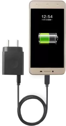 (open box) Lenovo 2 A Mobile Charger with Detachable Cable  (Black, Cable Included)