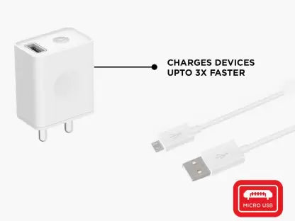 (Open Box) MOTOROLA 10 W 2 A Mobile Charger with Detachable Cable (White, Cable Included)