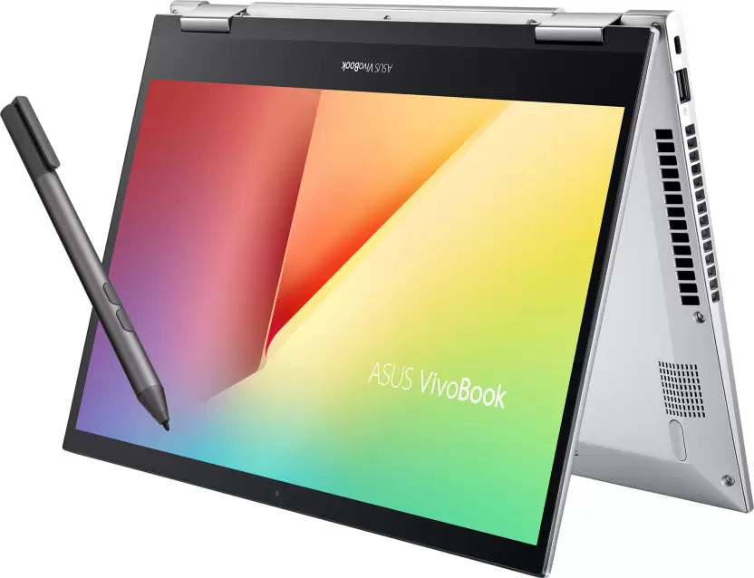 (Brand Refurbished) ASUS VivoBook Flip 14 Intel Core i3 11th Gen 1115G4 - (8 GB/512 GB SSD/Windows 11 Home) TP470EA-EC311WS 2 in 1 Laptop (14 inch, Transparent Silver, 1.50 kg, With MS Office)