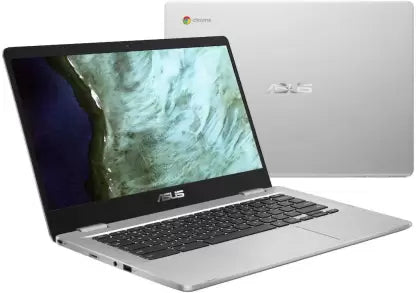 (Brand Refurbished) ASUS Chromebook Celeron Dual Core N3350 - (4 GB/64 GB EMMC Storage/Chrome OS) C423NA-BV0523 Chromebook (14 inch, Silver, 1.20 Kg)