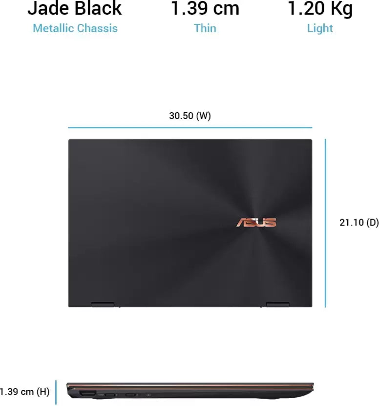 (Brand Refurbished) ASUS ZenBook Flip S OLED Core i7 11th Gen Intel EVO - (16 GB/1 TB SSD/Windows 10 Home) UX371EA-HL701TS Thin and Light Laptop (13.3 inch, Jade Black, 1.20 kg, With MS Office)