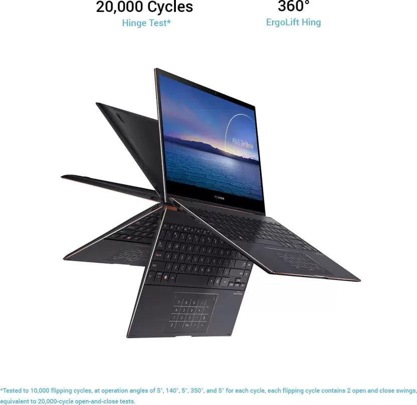 (Brand Refurbished) ASUS ZenBook Flip S OLED Core i7 11th Gen Intel EVO - (16 GB/1 TB SSD/Windows 10 Home) UX371EA-HL701TS Thin and Light Laptop (13.3 inch, Jade Black, 1.20 kg, With MS Office)