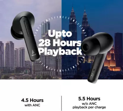 (Without Box) boAt Airdopes 601 ANC with Swipe Controls and 28 Hours Playtime Bluetooth Headset