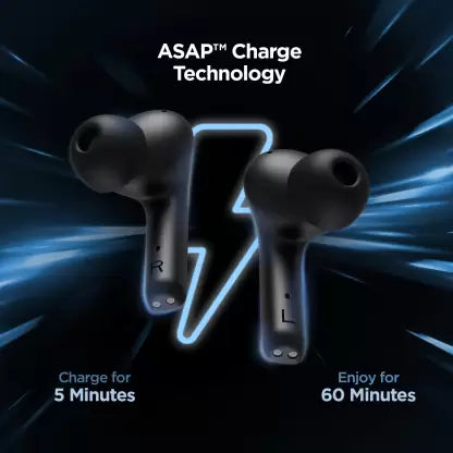 (Without Box) boAt Airdopes 601 ANC with Swipe Controls and 28 Hours Playtime Bluetooth Headset