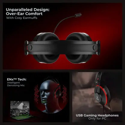 (Without Box) Immortal IM-400 BT Headset, Black Sabre