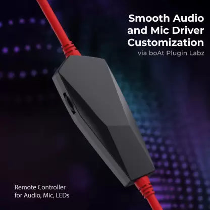 (Without Box) boAt Immortal IM400 Wired Gaming Headset (Black Sabre, On the Ear)