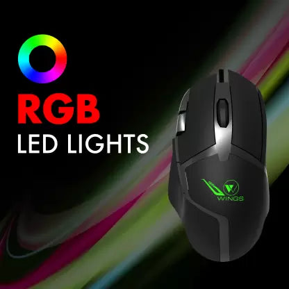 (Open Box) Wings Crosshair 205 Wired Optical Gaming Mouse (USB 3.0, Black)