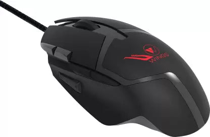 (Open Box) Wings Crosshair 205 Wired Optical Gaming Mouse (USB 3.0, Black)