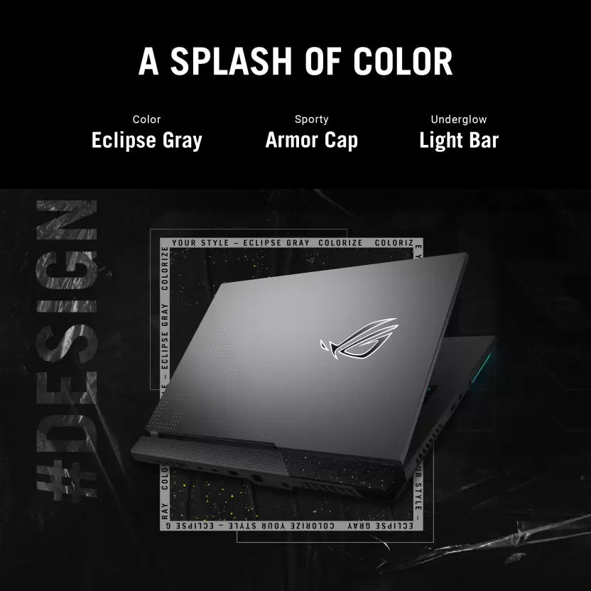 (Brand Refurbished) ASUS ROG Strix G15 AMD Ryzen 7 Octa Core 6800HS - (16 GB/512 GB SSD/Windows 11 Home/4 GB Graphics/NVIDIA GeForce RTX 3050) G513RC-HN061W Gaming Laptop (15.6 Inch, Eclipse Gray, 2.10 Kg)