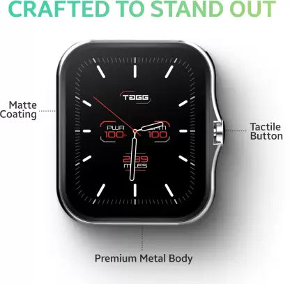 (Open Box) TAGG Verve Edge 1.69" OGS display,complete Health Tracking,upto 7 days battery life Smartwatch