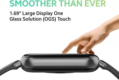 (Open Box) TAGG Verve Edge 1.69" OGS display,complete Health Tracking,upto 7 days battery life Smartwatch