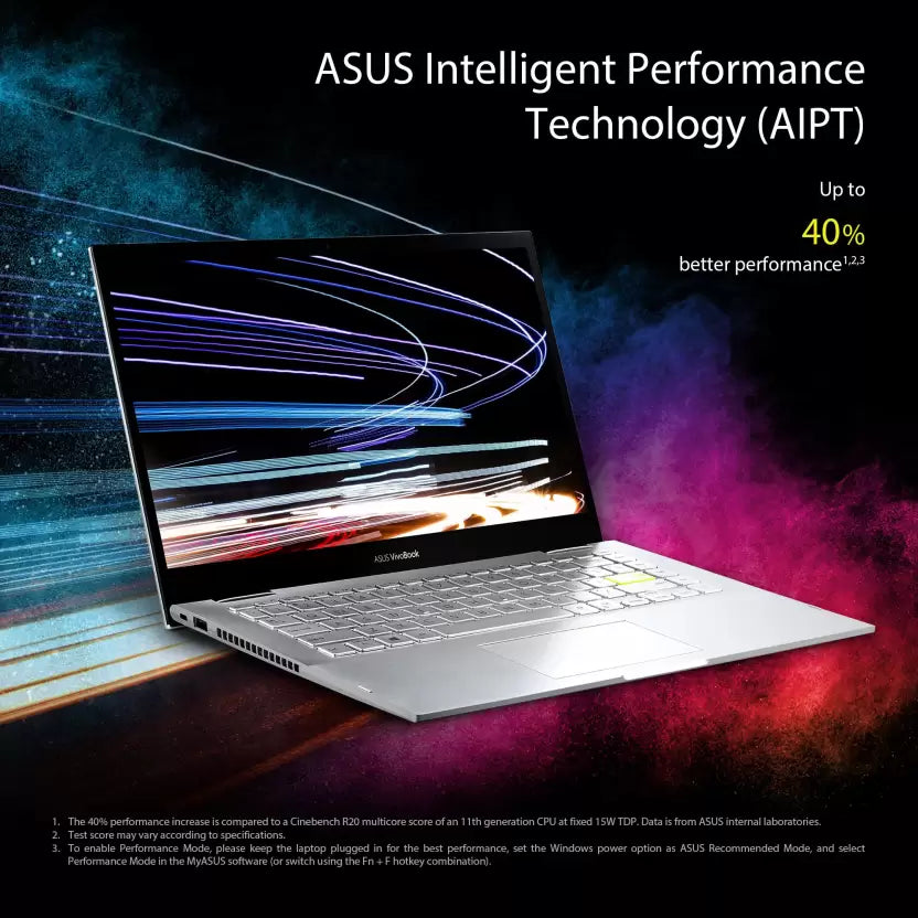 (Brand Refurbished) ASUS VivoBook Flip 14 Intel Core i3 11th Gen 1115G4 - (8 GB/512 GB SSD/Windows 11 Home) TP470EA-EC311WS 2 in 1 Laptop (14 inch, Transparent Silver, 1.50 kg, With MS Office)