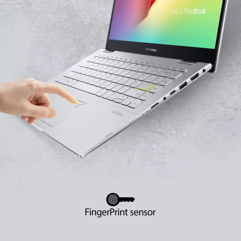 (Brand Refurbished) ASUS VivoBook Flip 14 Intel Core i3 11th Gen 1115G4 - (8 GB/512 GB SSD/Windows 11 Home) TP470EA-EC311WS 2 in 1 Laptop (14 inch, Transparent Silver, 1.50 kg, With MS Office)