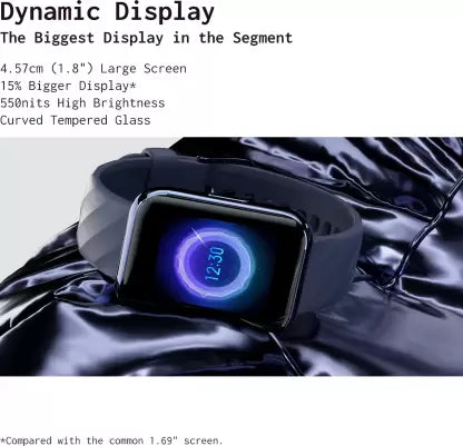 (Open Box) DIZO Watch D 1.8 inch Dynamic display with 550nits brightness (by realme techLife)