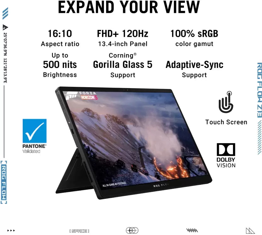 (Brand Refurbished) ASUS ROG Flow Z13 (2022) Intel Core i7 12th Gen 12700H - (16 GB/512 GB SSD/Windows 11 Home/4 GB Graphics/NVIDIA GeForce RTX 3050/120 Hz) GZ301ZC-LD123WS Gaming Laptop (13.4 Inch, Black, 1.18 Kg, With MS Office)