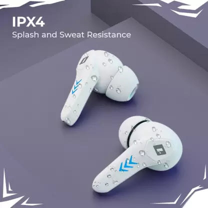 (Without Box) DEFY Gravity Turbo with Low Latency for Gaming, 30 Hours Playback, LED Lights Bluetooth Headset