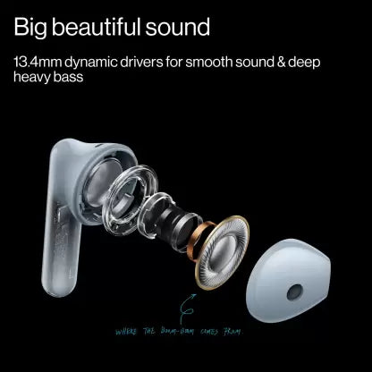(Open Box) OnePlus Nord Buds CE Truly Wireless Bluetooth Headset (Moonlight White, True Wireless)