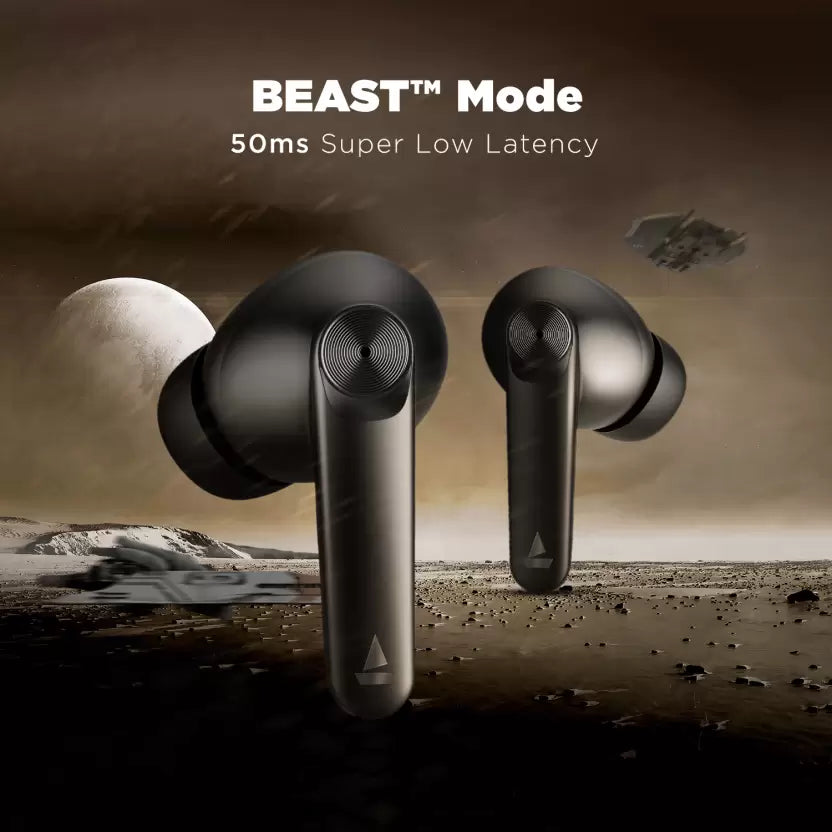 (Open Box) boAt Airdopes Atom 83 with 50Hrs Playback, Quad Mics ENx Technology & Beast Mode Bluetooth Headset