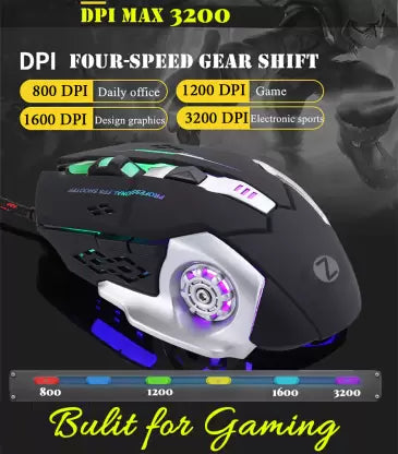 (Open Box) Zoook Bomber Wired Optical Gaming Mouse (USB 2.0, Black)