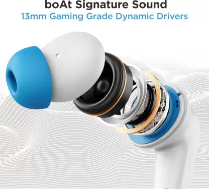 (Without Box) boAt Airdopes 192 with Beast Mode(40ms), 30 Hours Playback & LED Lights Bluetooth Headset