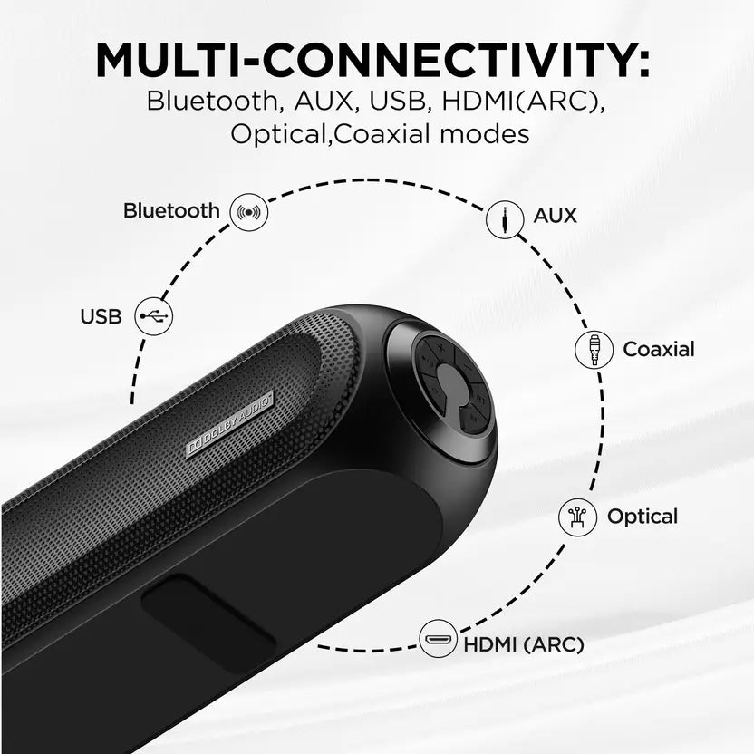 (Open Box) Boat Aavante Bar 3200D 350W RMS BT Soundbar, Black