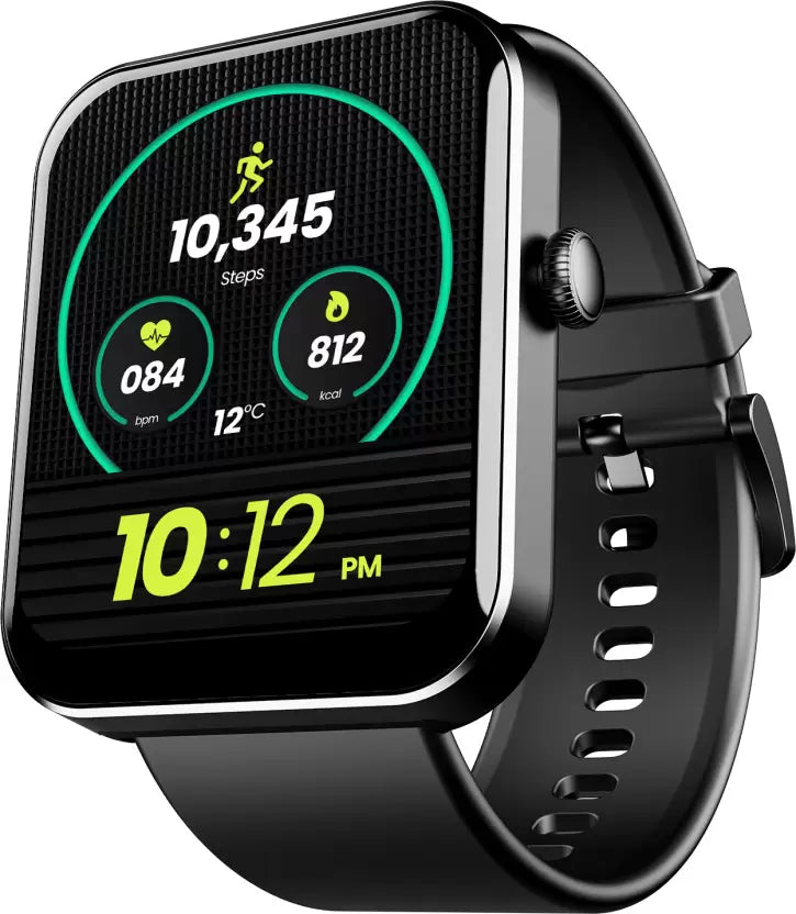 (Open Box) boAt Wave Flex Connect with 1.83" HD Display,Bluetooth Calling & Premium Metal Design Smartwatch (Active Black Strap, Free Size)