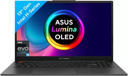 (Brand Refurbished)ASUS Vivobook S 15 OLED Intel EVO H-Series Intel Core i5 13th Gen 13500H - (16 GB/512 GB SSD/Windows 11 Home) K5504VA-LK542WS Thin and Light Laptop (15.6 Inch, Black, 1.70 Kg, With MS Office)
