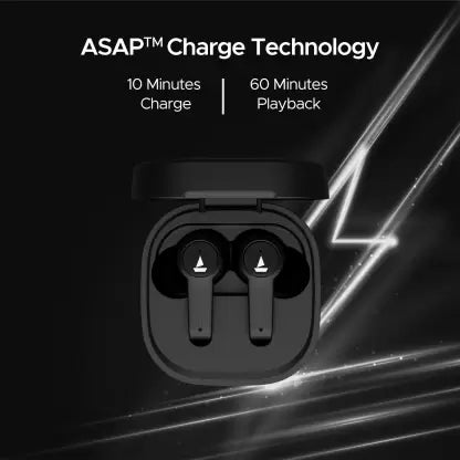 (Open Box) boAt Airdopes 411ANC with upto 17.5 Hours Playback and ASAP Charge Bluetooth Headset