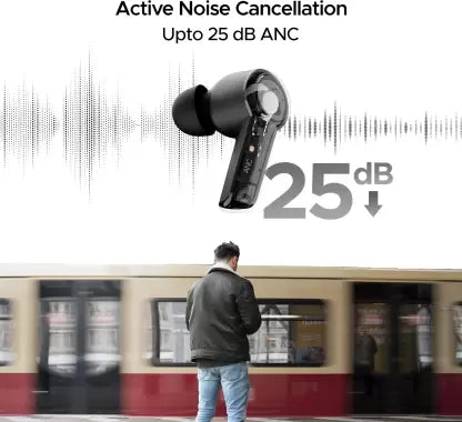 (Open Box) boAt Airdopes 411ANC with upto 17.5 Hours Playback and ASAP Charge Bluetooth Headset