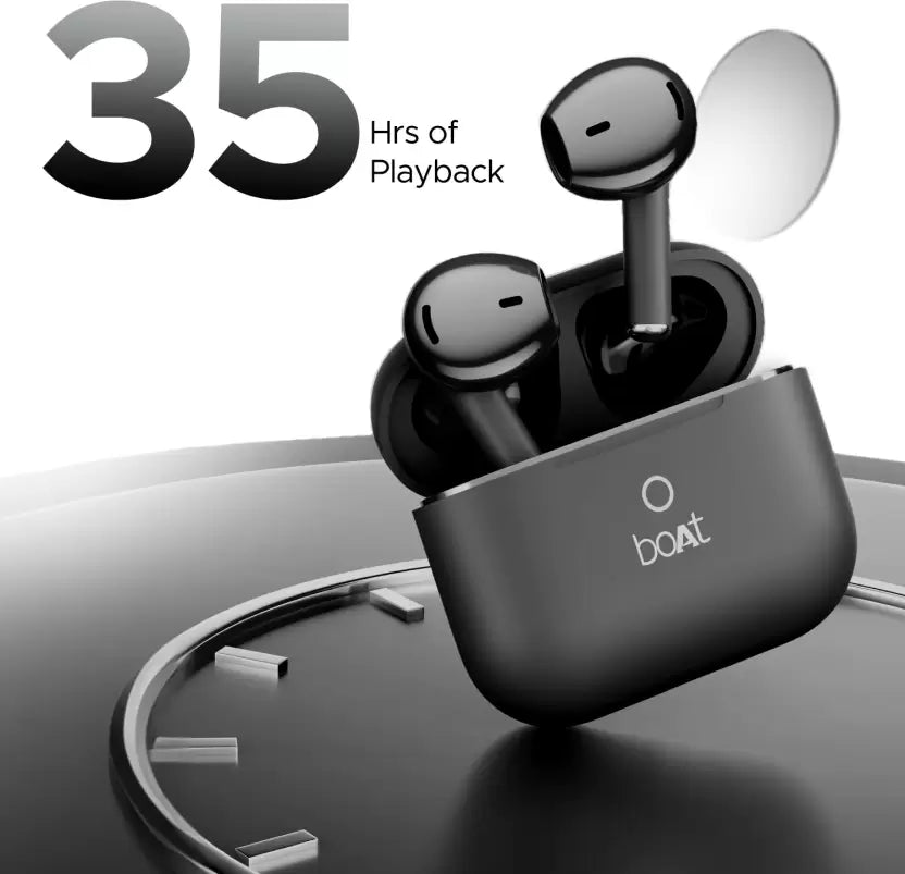 (Open Box) boAt Airdopes Alpha with 35 HRS Playback, 13mm Drivers, Dual Mics ENx & Beast Mode Bluetooth Headset (Jet Black, In the Ear)