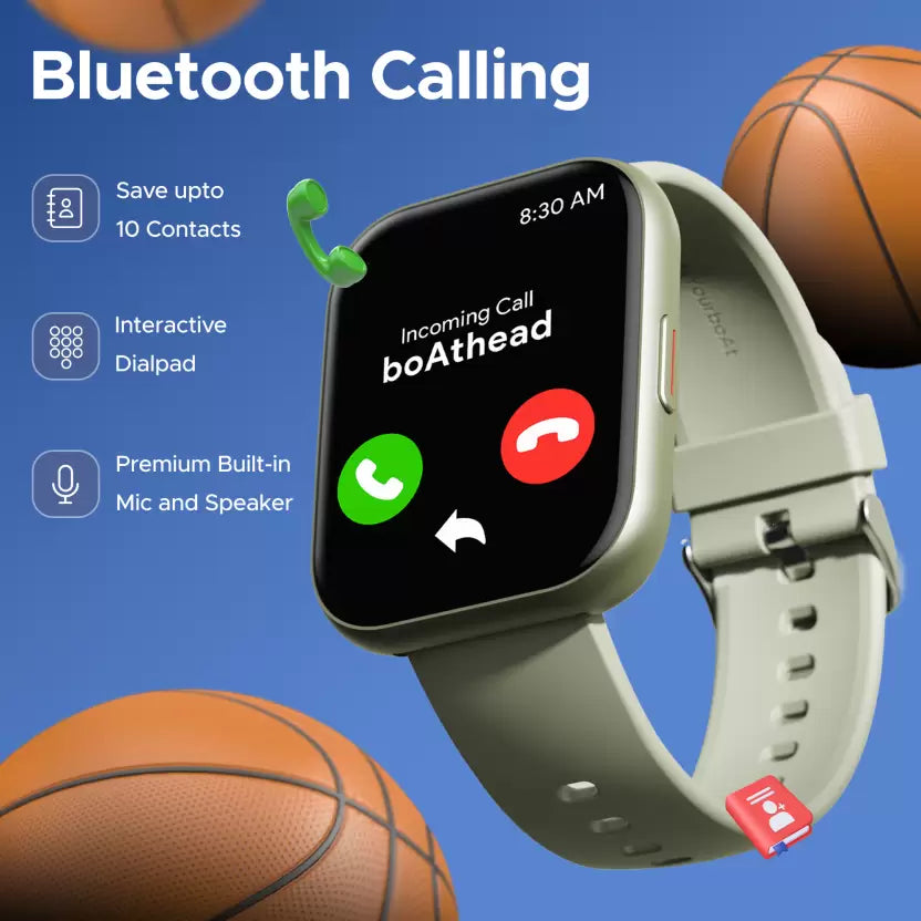 (OPEN BOX)boAt Wave Neo Plus with 1.96" HD Display, BT Calling, boAt Coins & Watch Face Studio Smartwatch (Sea Green Strap, Free Size