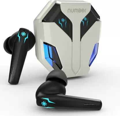 (OPEN BOX) Number Super Buds Pro GT99 4 Mic MEMS ENC Gaming RGB TWS,35ms Low Latency, 50Hr Battery Bluetooth Headset