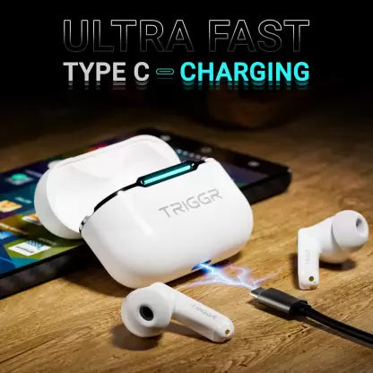 (OPEN BOX) TRIGGR Ultrabuds N1 with ENC, 40H Battery, Trucomm Calling, 40ms Latency Gaming, v5.3 Bluetooth Headset