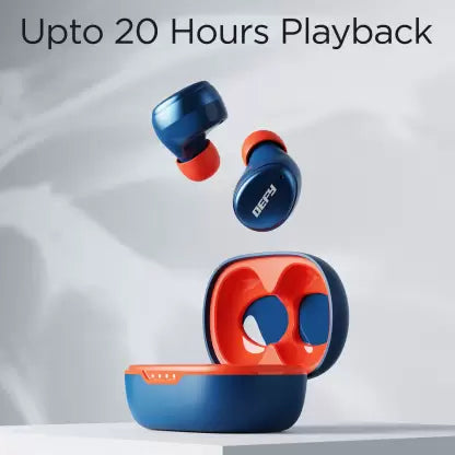 (Open Box) DEFY GravityX with 20 Hours Playback, ENC Technology & Beast Mode Bluetooth Headset