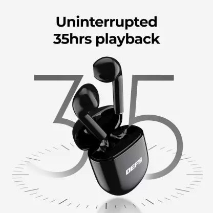 (Without Box) DEFY GravityU with 35 Hours Playback and Beast Mode Bluetooth Headset