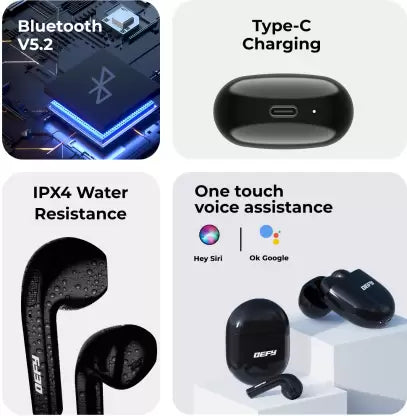 (Without Box) DEFY GravityU with 35 Hours Playback and Beast Mode Bluetooth Headset