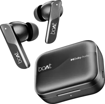 (Open box) boAt Airdopes 800 w/ Dolby Audio, 4 Mics AI-ENx Tech, Titanium Drivers & ASAP Charge Bluetooth (Interstellar Black, True Wireless)