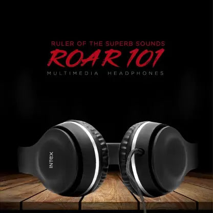 (Open Box) Intex ROAR 101 Wired Headset  (Black, On the Ear)