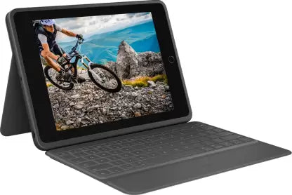 (Open Box) Logitech Rugged Folio, Smart Connector and Durable Spill-Proof Keyboard, 25.91 cm (10.2") Bluetooth Tablet Keyboard  (Grey)