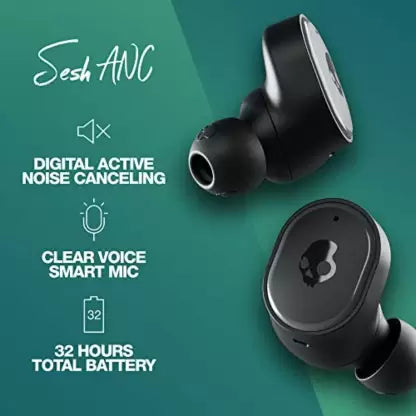 (Open Box) Skullcandy Sesh ANC True Wireless in-Ear Earbuds - True Black