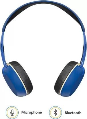 (Open Box) Skullcandy Grind Bluetooth Headset with Mic (Royal Blue, On the Ear)