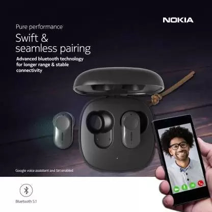 (Open Box) Nokia T3110 Hybrid Active Noise Cancellation Bluetooth Headset