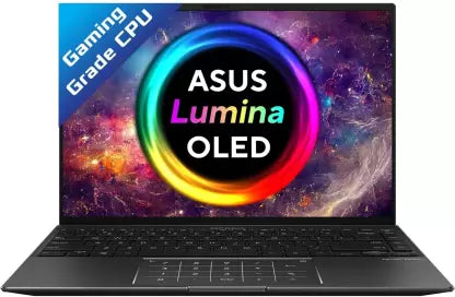 (Brand Refurbished)ASUS Zenbook 14X OLED AMD Ryzen 5 Hexa Core 5600HS - (16 GB/512 GB SSD/Windows 11 Home) UM5401QA-KM541WS Thin and Light Laptop (14 Inch, Glass Jade Black, 1.40 kg, With MS Office)