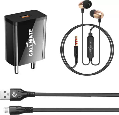 (Open Box) Call Mate Wall Charger Combo for Redmi 6A/ 7A/Note 5 Pro/6 Pro