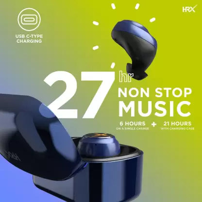 (Open Box) HRX X-Drops 9G with Quick Touch Technology Bluetooth Headset
