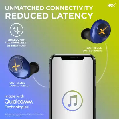 (Open Box) HRX X-Drops 9G with Quick Touch Technology Bluetooth Headset